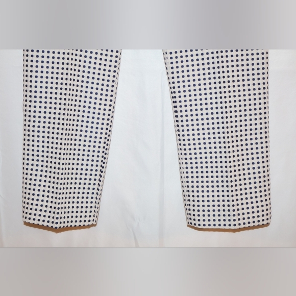 Banana Republic Blue Polka Dot Dressy/Business Casual Cropped Pants. 8P. NWT. - Picture 3 of 14